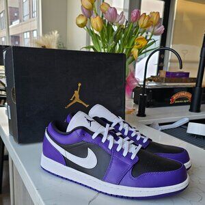Nike Jordan 1 low court purple - black